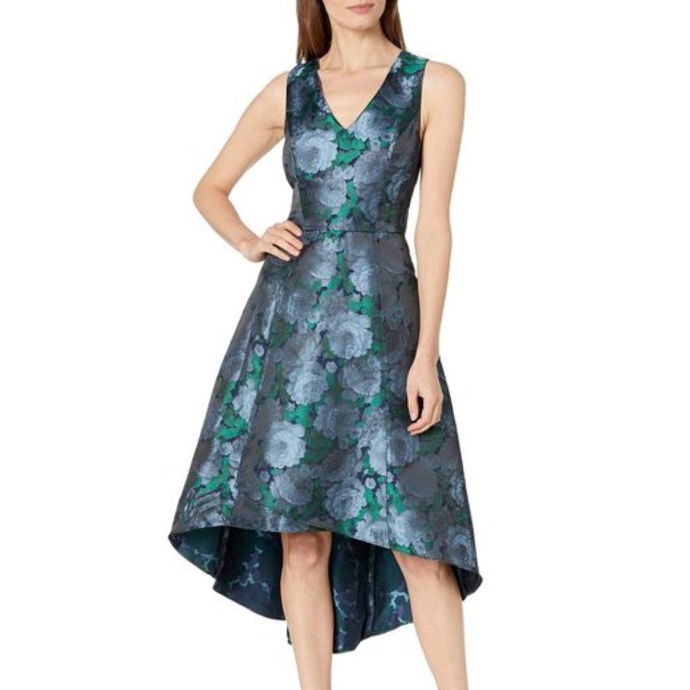 Adrianna Pappell V Neck High Low Dress 8